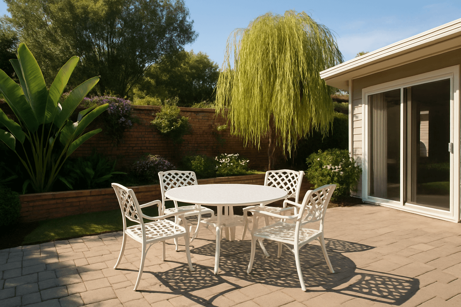 Outdoor patio at Bon Homie Lincoln and Pine in San Jose