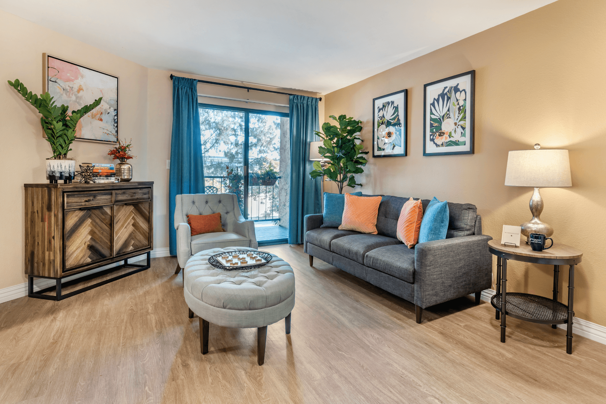 Resident living room at Brookdale Senior Living in San Jose