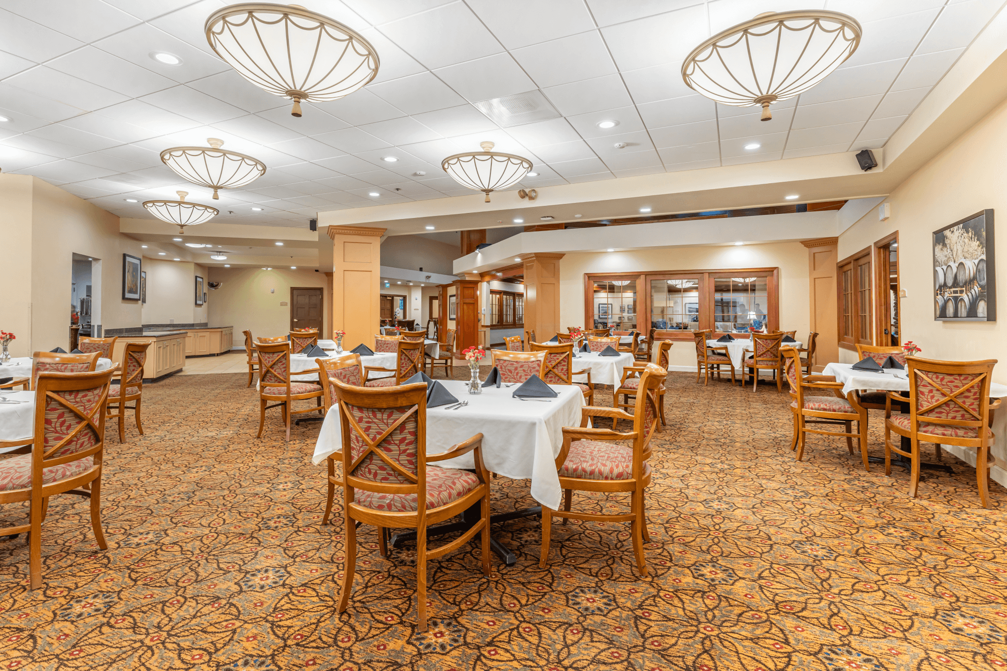 Dining room at Brookdale Senior Living in San Jose