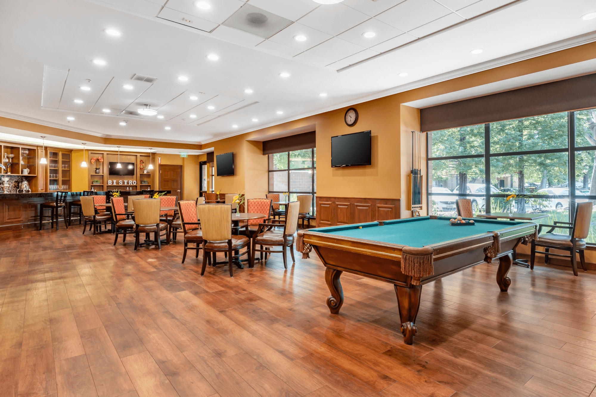 Recreation room at Brookdale Senior Living in San Jose