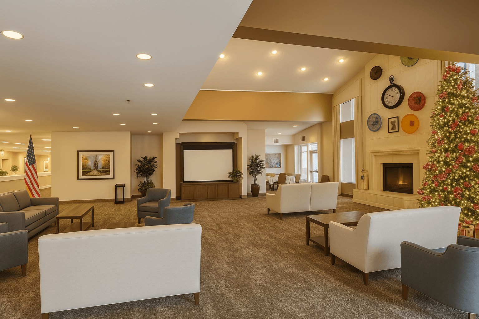 Lounge at Carlton Senior Living in San Jose